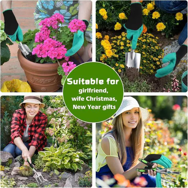 Alt view image 7 of 7 - JMOO Garden Tools, 8-Piece Garden Tool Set with Non-Slip Ergonomic HandlesIdeal for All Ages, This is the for Dad and Mom, and Gardening Enthusiasts.