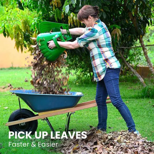 Alt view image 4 of 7 - GARDEASE Leaf Scoops, Ergonomic Large Hand Held Rakes for Yard (1 Pair) | Closed-claw design scoops leaves and grass fast, wet or dry. Also great for mulch, compost, fruit picking and pet cleanup.