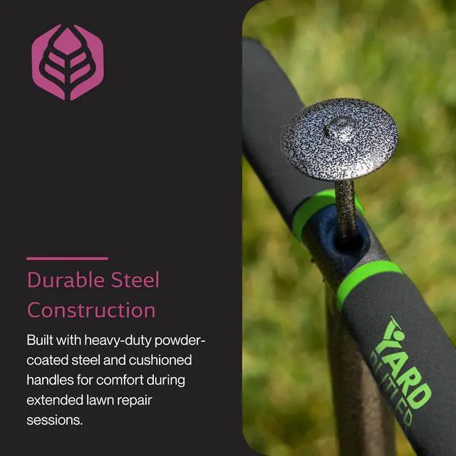 Alt view image 5 of 7 - Yard Butler Sod Plugger, No-Bend Lawn Repair for Grass Plugs | Ergonomic No-Bend Sod Plugger for Zoysia, St. Augustine and Bermuda Grass, Durable Steel with Soil Ejector, Professional