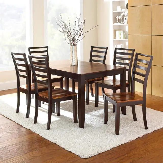 Alt view image 7 of 7 - Steve Silver Company Abaco Side Solid Acacia and Hardwood, Set of 2 Chairs, Ergonomic Ladder Back, Scooped Seat for Comfort and Durability, 19" L x 22" W x 40" H, Brown