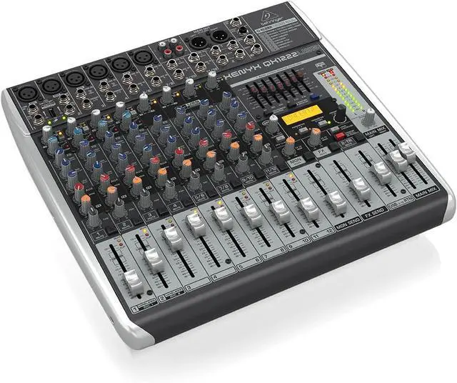 Alt view image 3 of 5 - Behringer XENYX QX1222USB Premium 16-Input 2/2-Bus Mixer with XENYX Mic Preamps and Compressors, Klark Teknik Multi-FX Processor, Wireless Option and USB/Audio Interface
