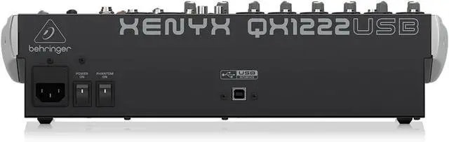 Alt view image 5 of 5 - Behringer XENYX QX1222USB Premium 16-Input 2/2-Bus Mixer with XENYX Mic Preamps and Compressors, Klark Teknik Multi-FX Processor, Wireless Option and USB/Audio Interface