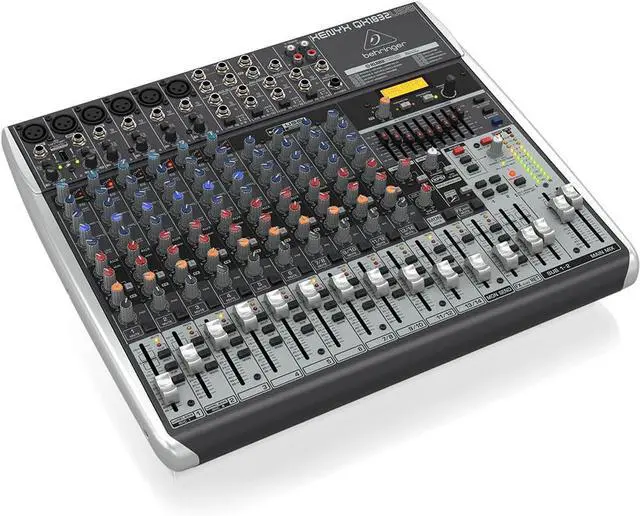 Alt view image 3 of 5 - Behringer XENYX QX1832USB Premium 18-Input 3/2-Bus Mixer with XENYX Mic Preamps and Compressors, Klark Teknik Multi-FX Processor, Wireless Option and USB/Audio Interface