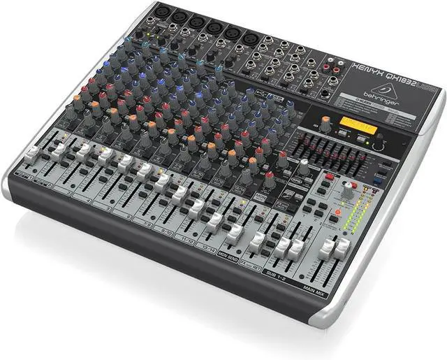 Alt view image 4 of 5 - Behringer XENYX QX1832USB Premium 18-Input 3/2-Bus Mixer with XENYX Mic Preamps and Compressors, Klark Teknik Multi-FX Processor, Wireless Option and USB/Audio Interface