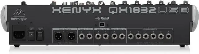 Alt view image 5 of 5 - Behringer XENYX QX1832USB Premium 18-Input 3/2-Bus Mixer with XENYX Mic Preamps and Compressors, Klark Teknik Multi-FX Processor, Wireless Option and USB/Audio Interface