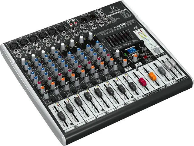 Alt view image 3 of 4 - Behringer XENYX X1222USB Premium 16-Input 2/2-Bus Mixer with XENYX Mic Preamps and Compressors, British EQ, 24-Bit Multi-FX Processor and USB/Audio Interface