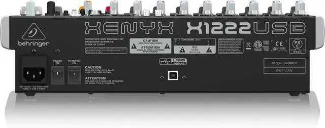 Alt view image 4 of 4 - Behringer XENYX X1222USB Premium 16-Input 2/2-Bus Mixer with XENYX Mic Preamps and Compressors, British EQ, 24-Bit Multi-FX Processor and USB/Audio Interface