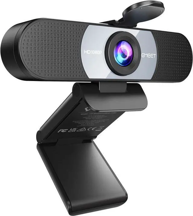 Main image of EMEET 1080P HD Webcam C960 Web Camera with Microphone, 90° FOV PC Camera w/2 Noise-canceling Mics & Privacy Cover, Plug & Play USB Webcam for Video Calling, Zoom/Skype/Facetime, PC/Mac/Laptop - Grey