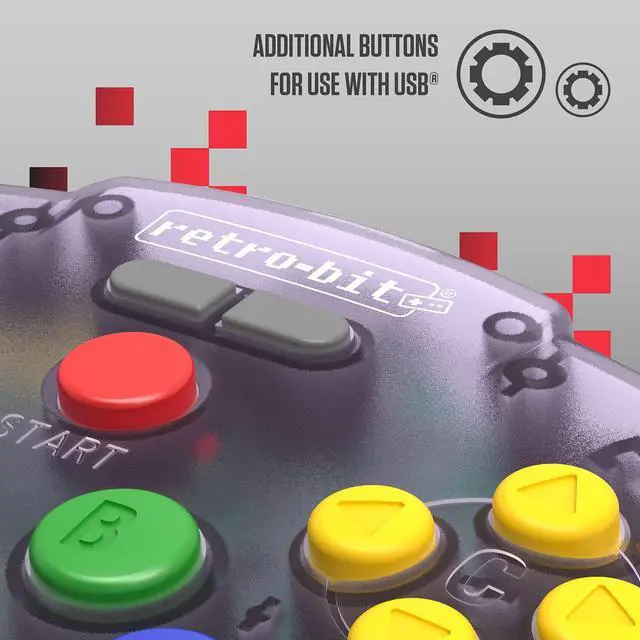 Alt view image 6 of 7 - Retro-Bit Tribute 64 2.4 GHz Wireless Controller for Nintendo 64 (N64), Switch Online, PC, MacOS, RetroPie, Raspberry Pi and Other USB Devices (Atomic Purple)