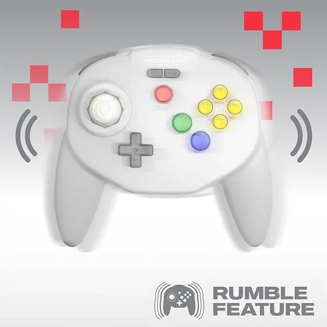 Alt view image 7 of 7 - Retro-Bit Tribute 64 2.4 GHz Wireless Controller for Nintendo 64 (N64), Switch Online, PC, MacOS, RetroPie, Raspberry Pi and Other USB Devices (Atomic Purple)