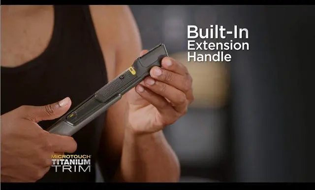 Alt view image 2 of 5 - Microtouch Titanium Trim, Lighted Hair Cutting Tool and Body Groomer