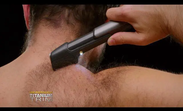 Alt view image 3 of 5 - Microtouch Titanium Trim, Lighted Hair Cutting Tool and Body Groomer