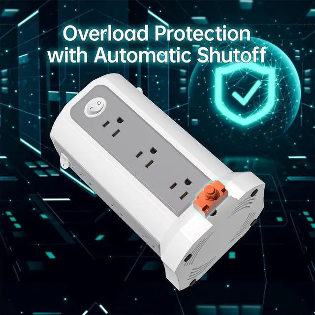 Alt view image 7 of 7 - Surge Protector Power Strip Tower 10FT (4A1C) with PD18W USB C Port | Extension Cord with 12 AC Mutiple Outlets 5 USB Charging Ports, Power Tower for Home Office Dorm Room, Grey White