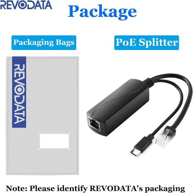 Alt view image 6 of 7 - Gigabit Type C PoE Splitter 5V 2.4A, IEEE 802.3af Standard, 10/100/1000Mbps Type C Power Over Ethernet Splitter for 5v Devices, iPads, USB, Dropcam, Raspberry Pi (TYPEC0502G Black)