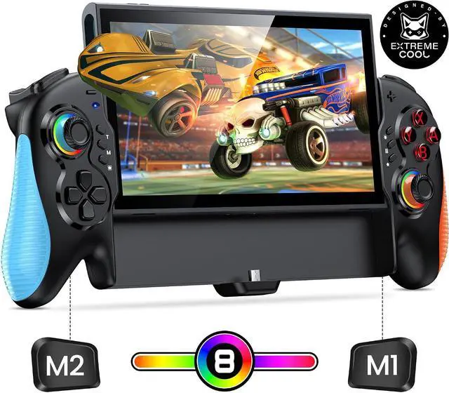 Main image of Gammeefy JC700 Switch 2 Controller, Handheld Controller with Ergonomic Grip | Hall Effect Joystick, 8-Color RGB Lighting, Wired Connection | No Latency, Macros, Turbo, 6 Game Slots