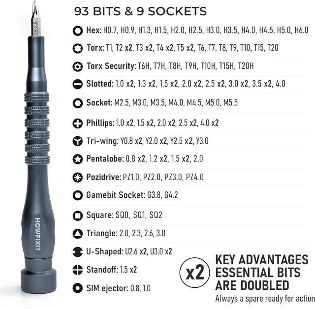 Alt view image 2 of 7 - PRO MAX 106-in-1 Precision Screwdriver Set for iPhone, Smartphone, MacBook, Laptop, Tablet, Camera, Switch, PS5, Xbox, Game Console & Controller Repair