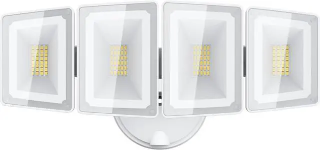 Main image of 100W LED Flood Lights Outdoor Switch Controlled Security Lights 4 Heads | USTELLAR 10000lm 4 Adjustable Heads 5000K Daylight IP65 Waterproof Super Bright Exterior LED Floodlight Hardwired for Yard