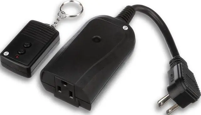 Main image of Southwire Woods Weatherproof Outdoor Electrical Outlet Switch - Wireless Remote Controller - Water-Resistant Power Outlet Converter - Long-Range Convenient Remote Switch - Black