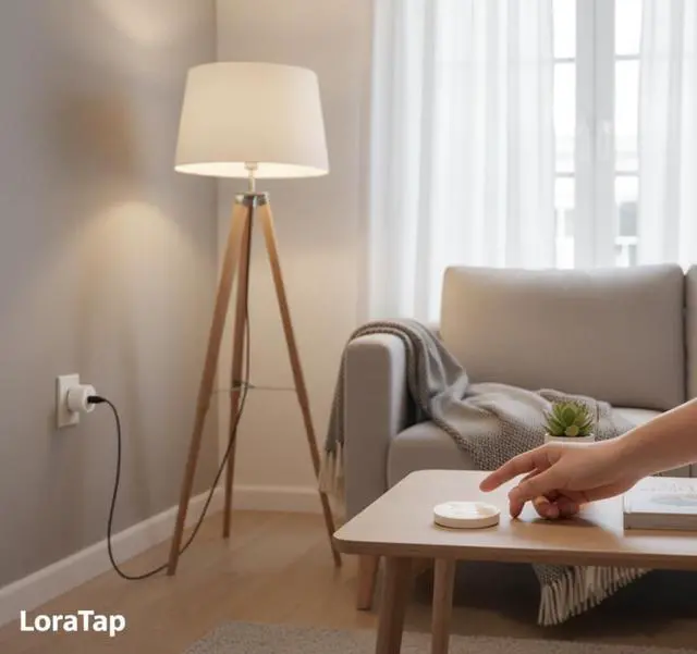 Alt view image 5 of 7 - LoraTap Mini Remote Control Outlet Plug: 656ft Range Wireless Light Switch for Household Appliances No Wiring 1 Remote for 2 Outlets