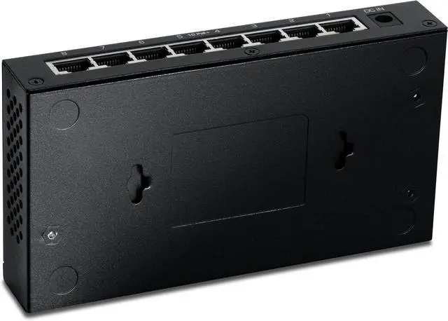 Alt view image 6 of 6 - TRENDnet 8-Port Gigabit PoE+ Switch, TPE-TG82G | 65W Budget, 16Gbps Switching Capacity, Ethernet Splitter, NDAA & TAA Compliant, Black