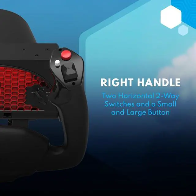 Alt view image 3 of 5 - Honeycomb Aeronautical Alpha Flight Controls Yoke & Switch Panel | 180 Degree Rotation, Steel Shaft with Ball Bearings, 5-Pos Ignition, USB-C Pc and Mac