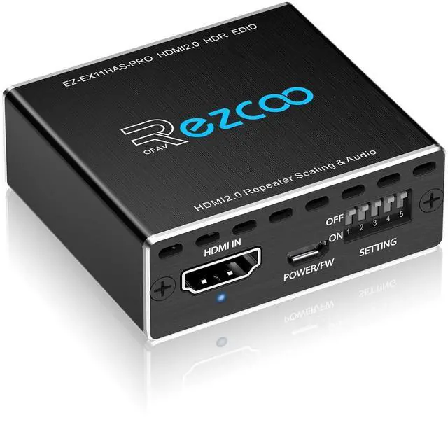 Main image of HDMI Splitter 1x1 Audio Extractor 4K 60Hz Atmos CEC EDID/Down-Scale/HDCP Switch Fit Various Video- SPDIF 5.1CH Optical Toslink,Stereo Audio Breakout, HDMI Repeater Digital De-embedder Decoder EX11PRO