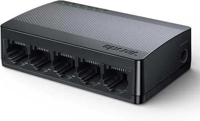 Main image of Tenda 5 Port Gigabit Ethernet Switch, Desktop Ethernet Splitter, Unmanaged Network Switch Hub for Office/Home, Plug & Play, Wall-Mount, Fanless Quiet, Plastic Case, SG105