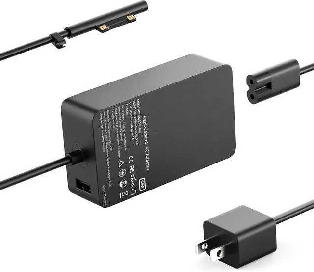 Main image of 65W Surface Pro Laptop Charger Compatible with Microsoft Surface Pro 11 10 9 8 7 6 5 4 3 X Power Adapter,Surface Laptop 1 2 3,Compatible for Both Microsoft Surface Book Laptop,Works with 65W&44W&36W