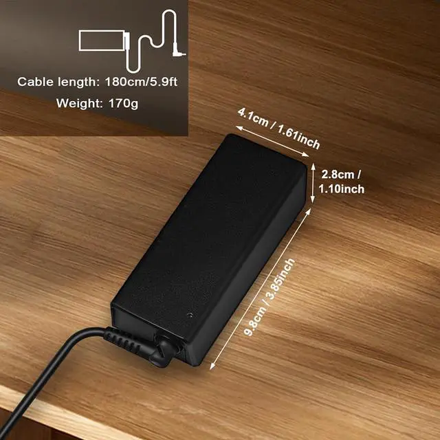 Alt view image 4 of 6 - 40W Ac Adapter Charger Compatible with Samsung Ativ Book 9/9 Plus/9 Lite/9 Spin Laptop A13-040N2A PA-1400-96 AD-4019A 19V 2.1A 3.0 * 1.0mm Connector