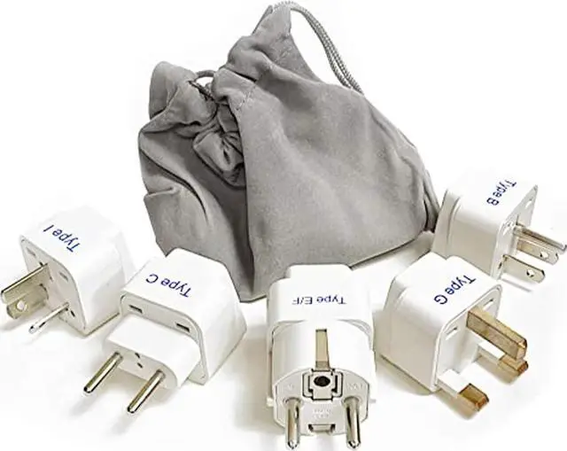 Main image of Ceptics Adapter Plug Set for World Wide International Travel Use - Grounded Safe - Works with Cell Phones, Chargers, Batteries, Camera, and More