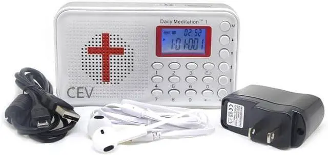 Main image of CEV Dramatized Audio Bible Player | Contemporary English Version, Electronic Talking Bible, Includes Charger and Earphone, Portable. Listen Anywhere Anytime