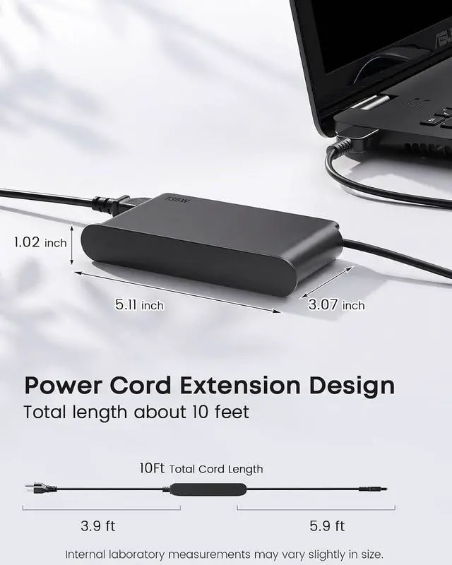 Alt view image 3 of 6 - 135W Charger Compatible with Lenovo Thinkpad P1 X1 Docking Station | Compatible with ThinkPad P15v T15p, ideapad Gaming 3, Yoga Slim 7, Slim Tip AC Adapter 4X20E50558, ADL135NLC3A, ADL135NDC3A