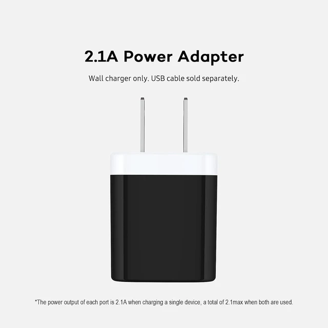 Alt view image 2 of 7 - USB Wall Plug, Multi USBA AC Power Charger Adapter USB-A Block Cube iPhone | iPad, Samsung, Google Pixel, LG, Camera Phones & Tablets Charge Multiple USB Plug Station Base
