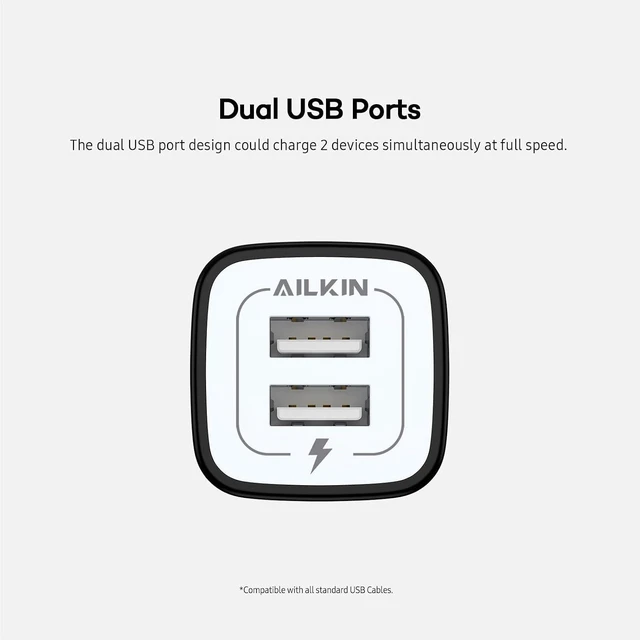 Alt view image 3 of 7 - USB Wall Plug, Multi USBA AC Power Charger Adapter USB-A Block Cube iPhone | iPad, Samsung, Google Pixel, LG, Camera Phones & Tablets Charge Multiple USB Plug Station Base