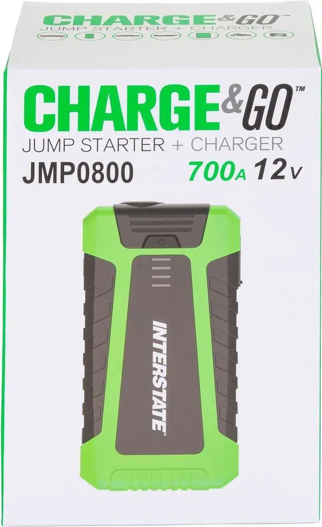 Alt view image 5 of 6 - Interstate Batteries 12V Jump Starter & Charger 700A 8000mAh, 8 Ah