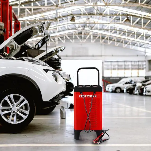 Alt view image 5 of 7 - CRAFTSMAN Wheeled 6A Car Battery Charger & Maintainer, 12V CMXCESM274