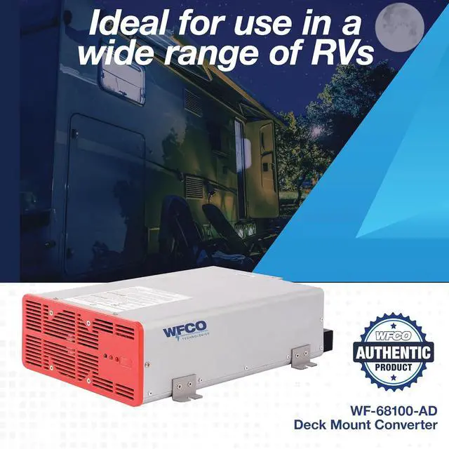 Alt view image 4 of 5 - WFCO WF-68100A-AD WF-6800 Series Deck-Mount Converter Charger - 100 Amp , Gray