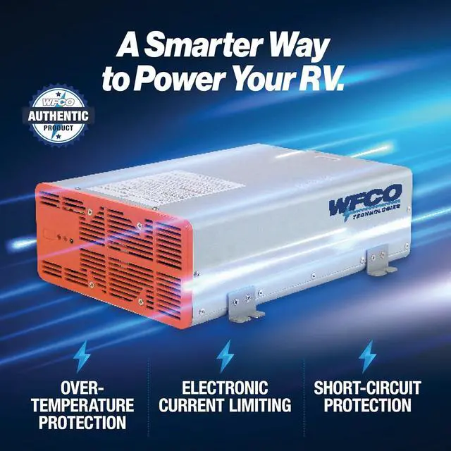 Alt view image 5 of 5 - WFCO WF-68100A-AD WF-6800 Series Deck-Mount Converter Charger - 100 Amp , Gray