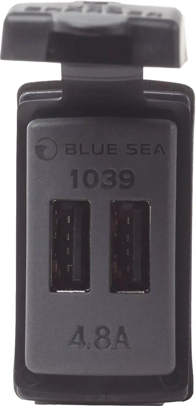 Alt view image 4 of 4 - Blue Sea Systems 1039 Dual USB Charger 12/24V