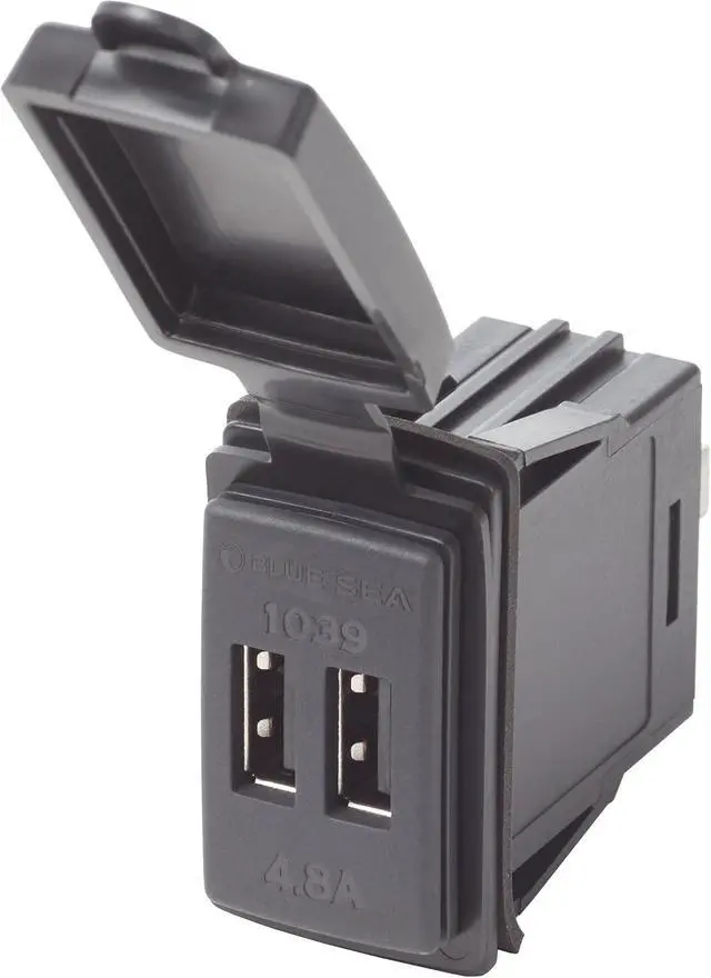 Alt view image 2 of 4 - Blue Sea Systems 1039 Dual USB Charger 12/24V