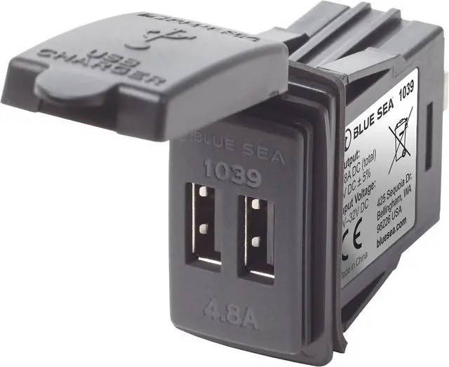 Main image of Blue Sea Systems 1039 Dual USB Charger 12/24V