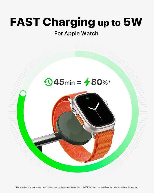 Alt view image 2 of 7 - 3 in 1 Wireless Charging Station for Apple Devices with MagSafe | Charging for iPhone 17/Air/16/15/14/13, AirPods, Apple Watch, Weighted Stable Charging Stand, USB-C Adapter Included