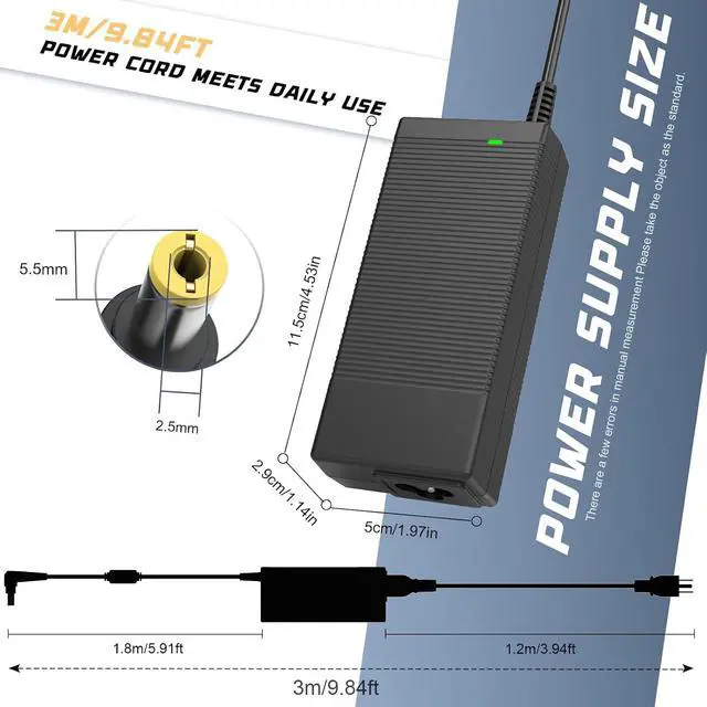 Alt view image 6 of 7 - Charger for Panasonic Toughbook CF-18 CF-29 CF-30 CF-50 CF-51 CF-73