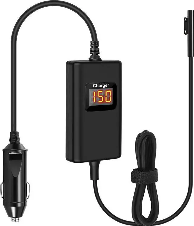 Main image of Surface Pro Laptop Car Charger 65W 15V 4.5A Compatible with Microsoft Surface Pro 11/10/9/8/7+/7/6/5/4/3 Laptop1/2/3/4/5/6/7 Studio Go1/2/3 Book1/2/3 Tablet Car Charger