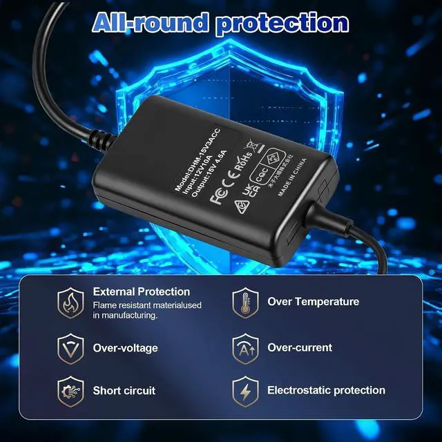 Alt view image 4 of 7 - Surface Pro Laptop Car Charger 65W 15V 4.5A Compatible with Microsoft Surface Pro 11/10/9/8/7+/7/6/5/4/3 Laptop1/2/3/4/5/6/7 Studio Go1/2/3 Book1/2/3 Tablet Car Charger