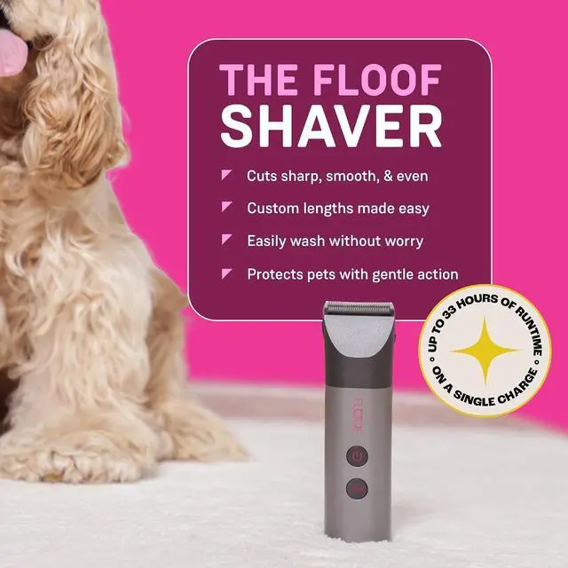 Alt view image 2 of 7 - FLOOF Hair Trimmer Grooming Kit, Low Noise Dog Clippers & Nail Grinder, 20V Powershare Freedom, Portable Pet System (Battery & Charger Included)