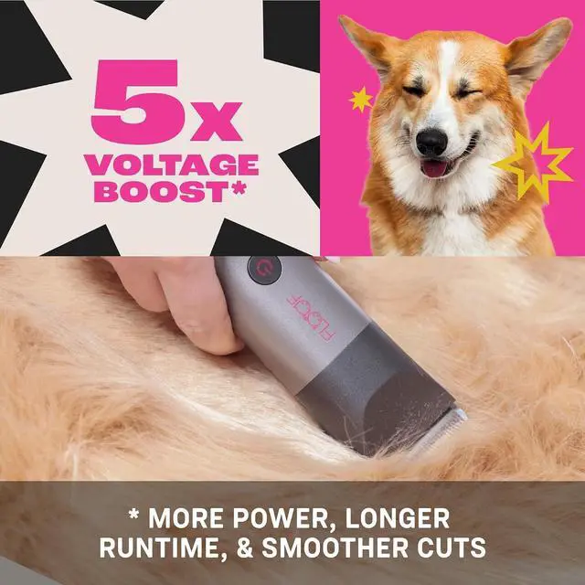 Alt view image 3 of 7 - FLOOF Hair Trimmer Grooming Kit, Low Noise Dog Clippers & Nail Grinder, 20V Powershare Freedom, Portable Pet System (Battery & Charger Included)
