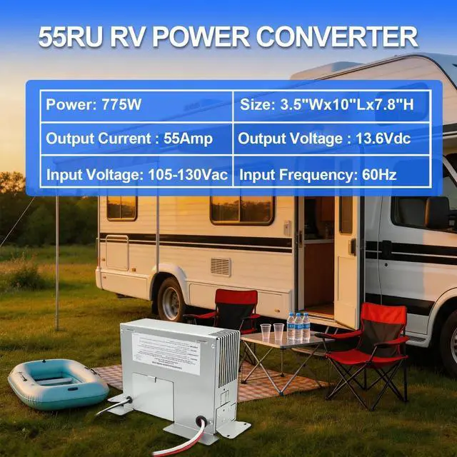 Alt view image 5 of 7 - Power Components 55RU 55 Amp Converter/Charger | Replacement for Paralax and MagneTek 7355 Power Centers