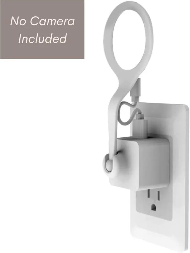 Alt view image 2 of 7 - USB Charger 360 Adjustable Ball Joint Wall AC Outlet Mount Holder for NC1102ES Nest Cam Indoor Camera Portable Charger - (Set 2 PCS, Plug Type: White Not Camera Included)