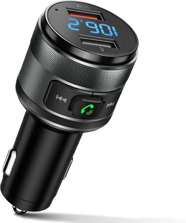 Main image of IMDEN Bluetooth 6.0 FM Transmitter for Car Adapter with MP3 Player | Hands-Free Calls, CVC Noise Reduction, QC 3.0 Charger, Dual USB Ports, USB Drive MP3 Playback, 12V/24V Vehicles